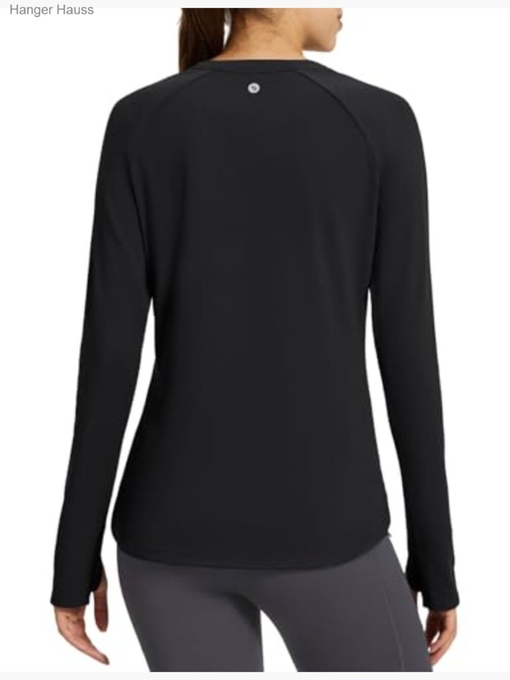 Fleece Lined Thermal Top Long Sleeve Thumbholes Zipper Pocket Workout Running - Picture 2 of 7